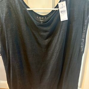 LOFT Charcoal Short Sleeve Tee